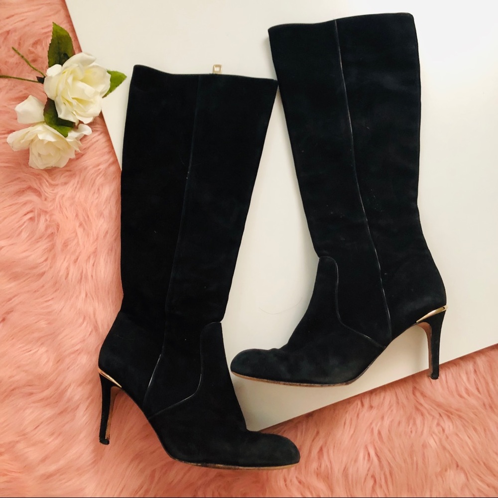 Coach Below the Knee Suede Heel Boots